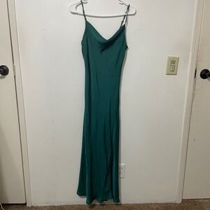 Altar'd State Emerald Green Cowl Neck Slip Midi Dress Size S NWOT